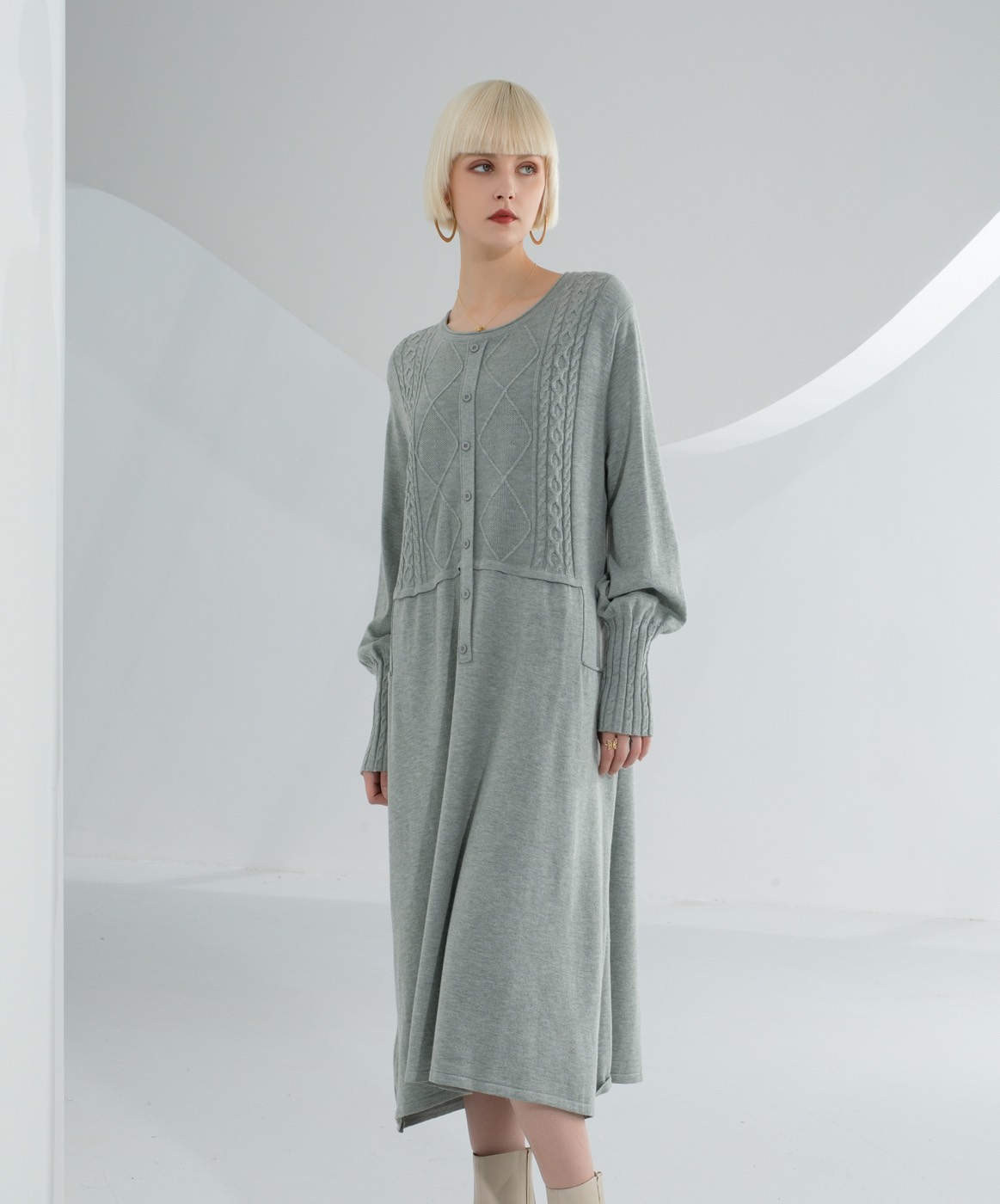 Style 22897, on a model, another colourway